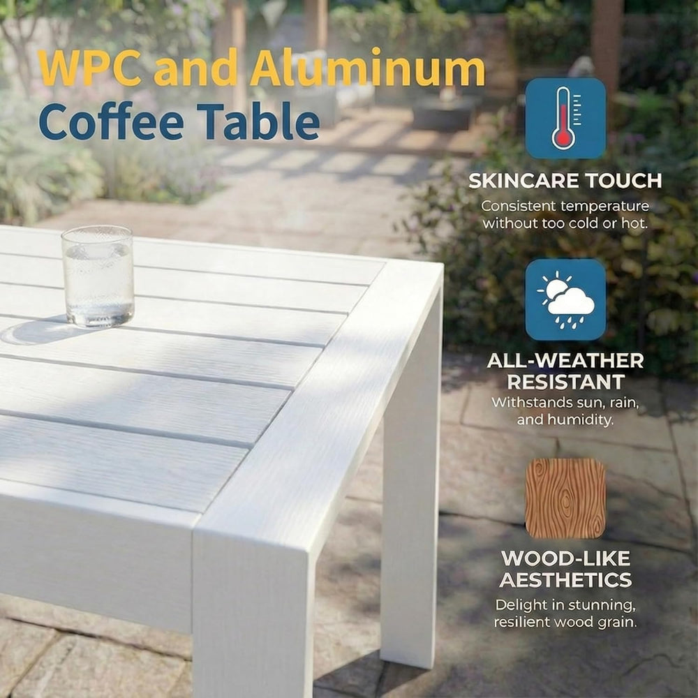 Solaste Aluminum Patio Furniture Set for All Weather, Oversized Metal Outdoor...