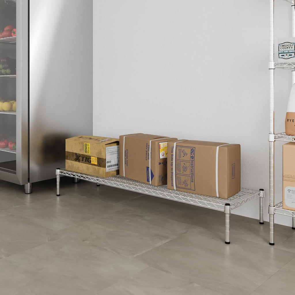 18" Deep x 60" Wide x 8" Height Wire Shelving Kit | 1-Tier | NSF Commercial Storage Rack Unit