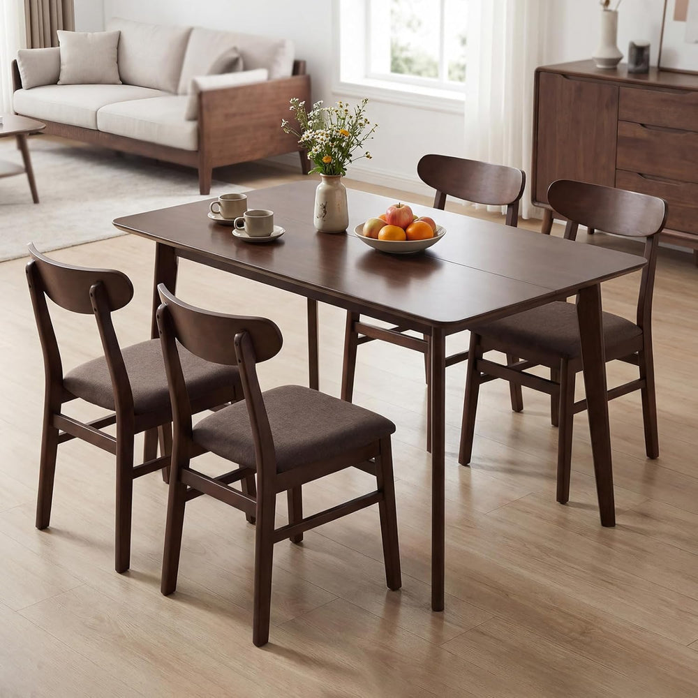 Giantex Dining Table for 4, 47" Rectangular Wooden Kitchen Table with So...