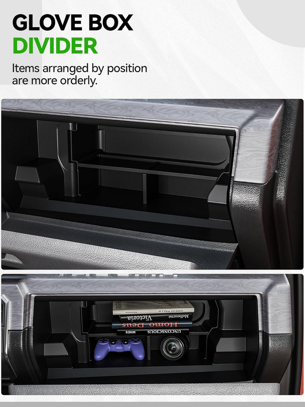 6PCS Center Console Organizer Tray for 2024 2025 Toyota Tacoma Accessories, Armrest Hidden Storage Box, Rear and Console Cup Holder Glove and Armrest Storage Box with Insert Divider for Toyota Tacoma