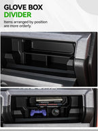 6PCS Center Console Organizer Tray for 2024 2025 Toyota Tacoma Accessories, Armrest Hidden Storage Box, Rear and Console Cup Holder Glove and Armrest Storage Box with Insert Divider for Toyota Tacoma