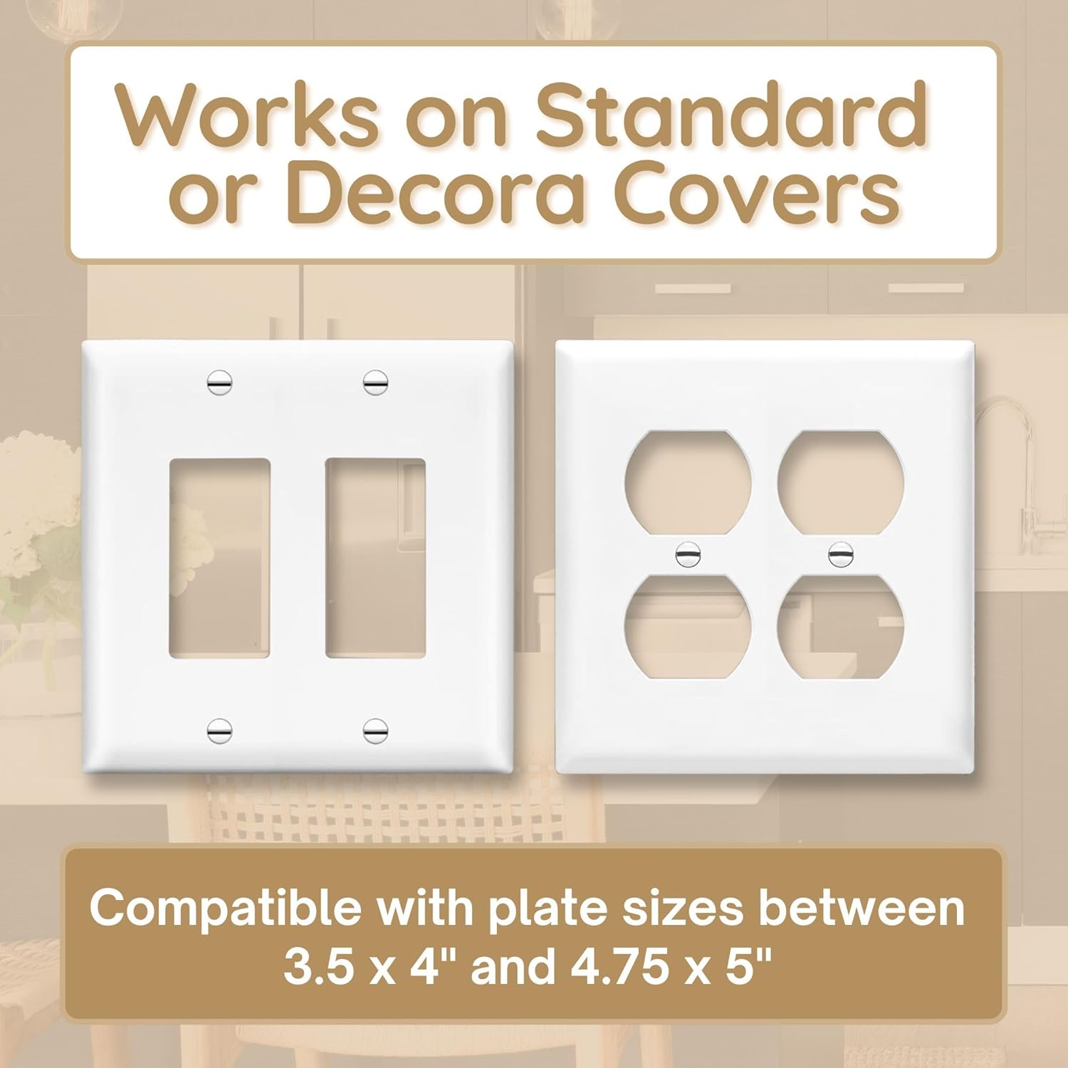 Power Perch Double Wall Outlet Shelf with Cord Storage Strap - Declutter & Reclaim Bathroom Counter Space - Alexa Stand, Apple Homepod Shelf, Toothbrush Holders Wall Mounted - White, 1-Pack