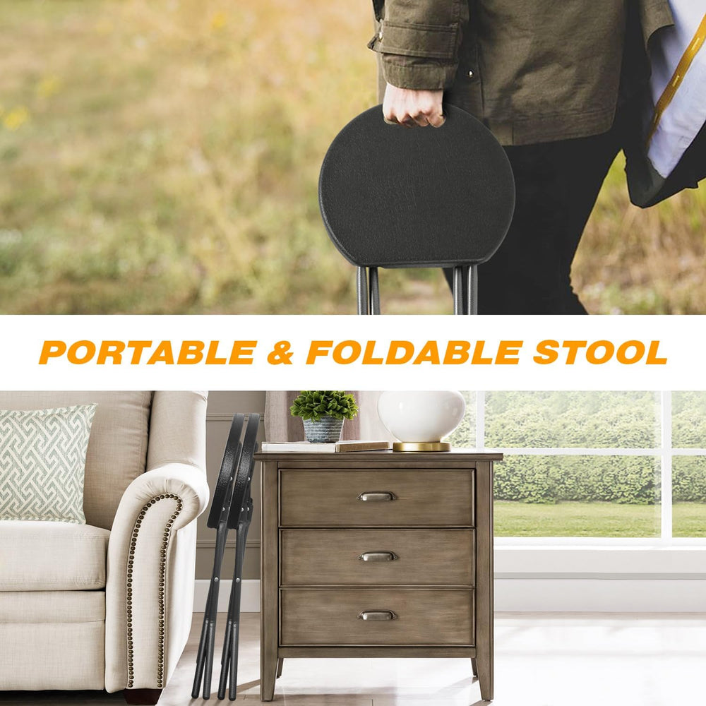 5Rcom Folding Stools, 1 Pack Portable Stools Chairs with Handle, Collapsible ...