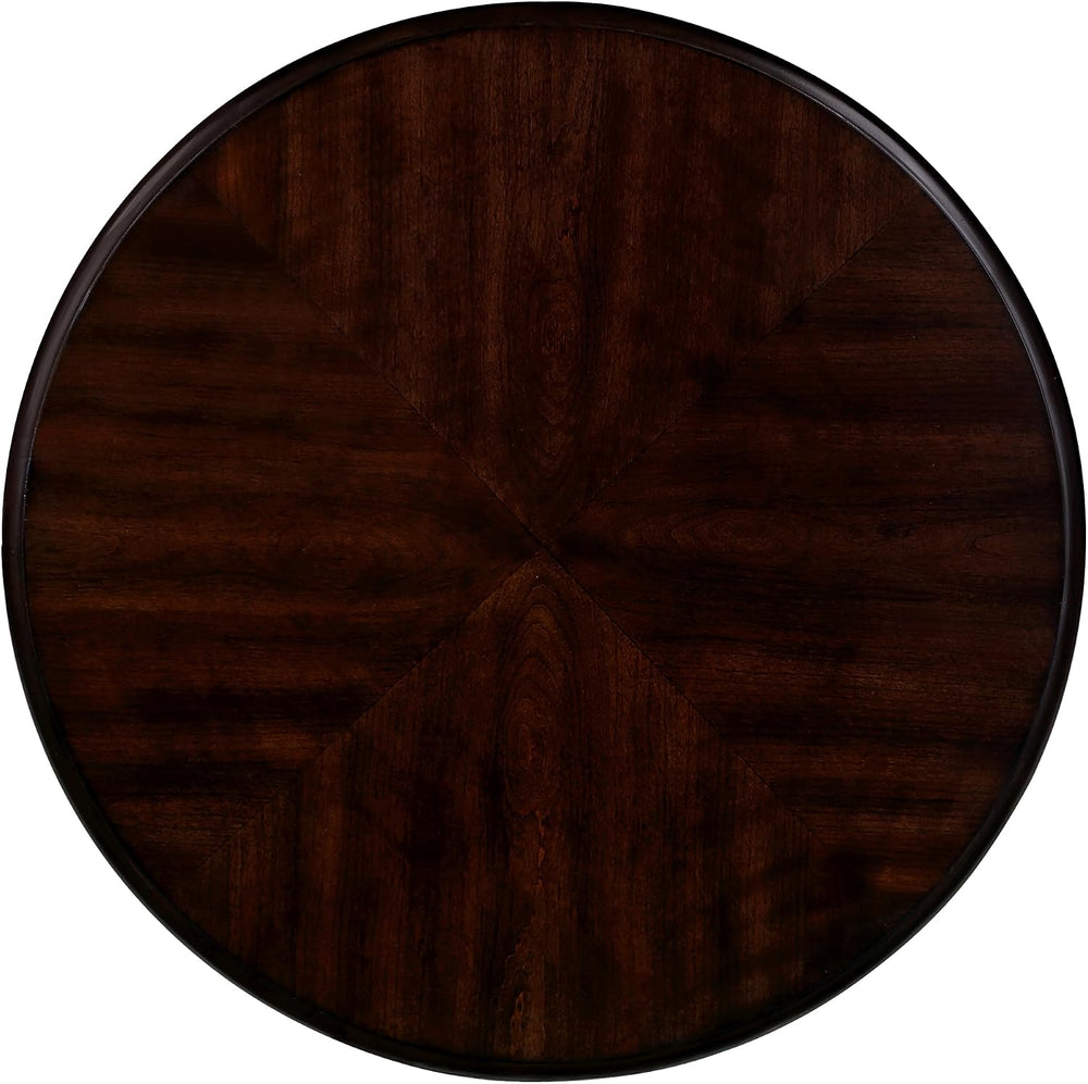 P PURLOVE 22'' Two Tone Round End Table with Shelf for Living Room, S...
