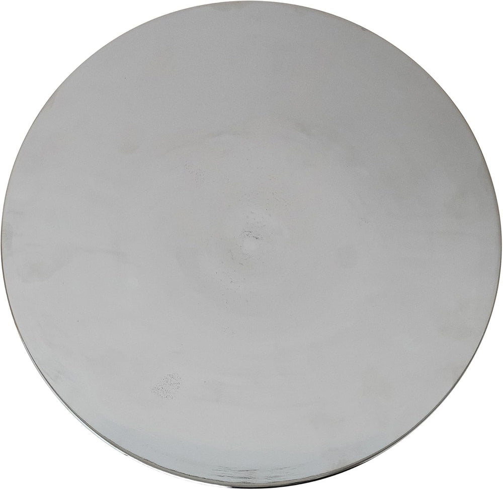 Bloomingville Aluminum and Reclaimed Wood Accent Table, Chrome