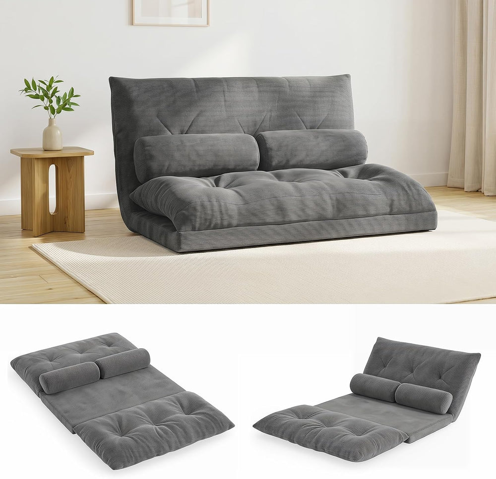 GIANTEX Adjustable Floor Sofa Couch with 2 Pillows, Multi-Functional 6-Positi...