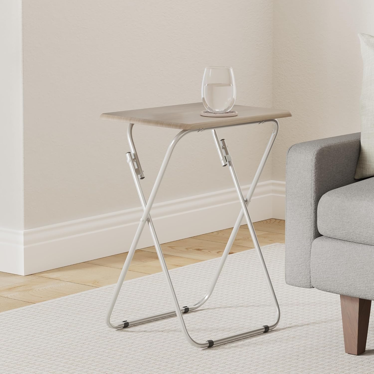 Wood Folding TV Table-Grey by MOBEA