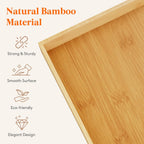 Lifewit Drawer Organizers 10 Pack(22 Grid) with 12 Inserts | Adjustable Bamboo Wooden Trays for Utensils, Silverware, Makeup, Kitchen, Bathroom, Office, Vanity Storage