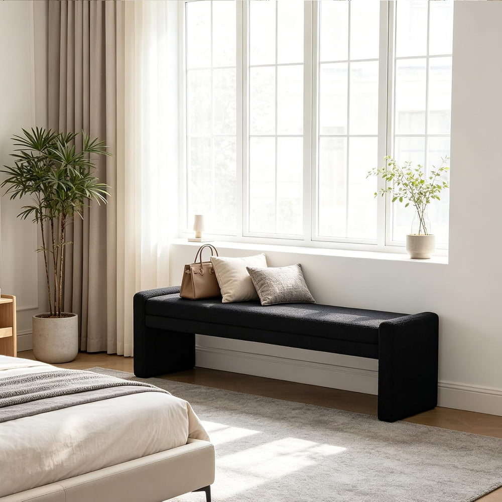 Chifee & Vingol 66.9" W Modern Living Room Bench Upholstered Bedroom...