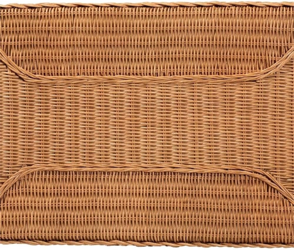 bali & pari Minahasa Bohemian Light Honey Braided Rattan Side Table