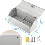 POCHAR Locking Medicine Box - Wall Mount Medicine Lock Box for Prescription Safe Storage - Steel First Aid Medicine Cabinet with Lock - Child-Proof Medication Secure Box for Home, School, Office