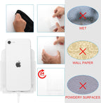 Cosmos Pack of 2 Acrylic Remote Control Holder Adhesive Wall Mount Phone Holder Wall Mount Organizer Media Storage Box Phone Charging Storage Box for Home Office Living Room Bedroom (Transparent)