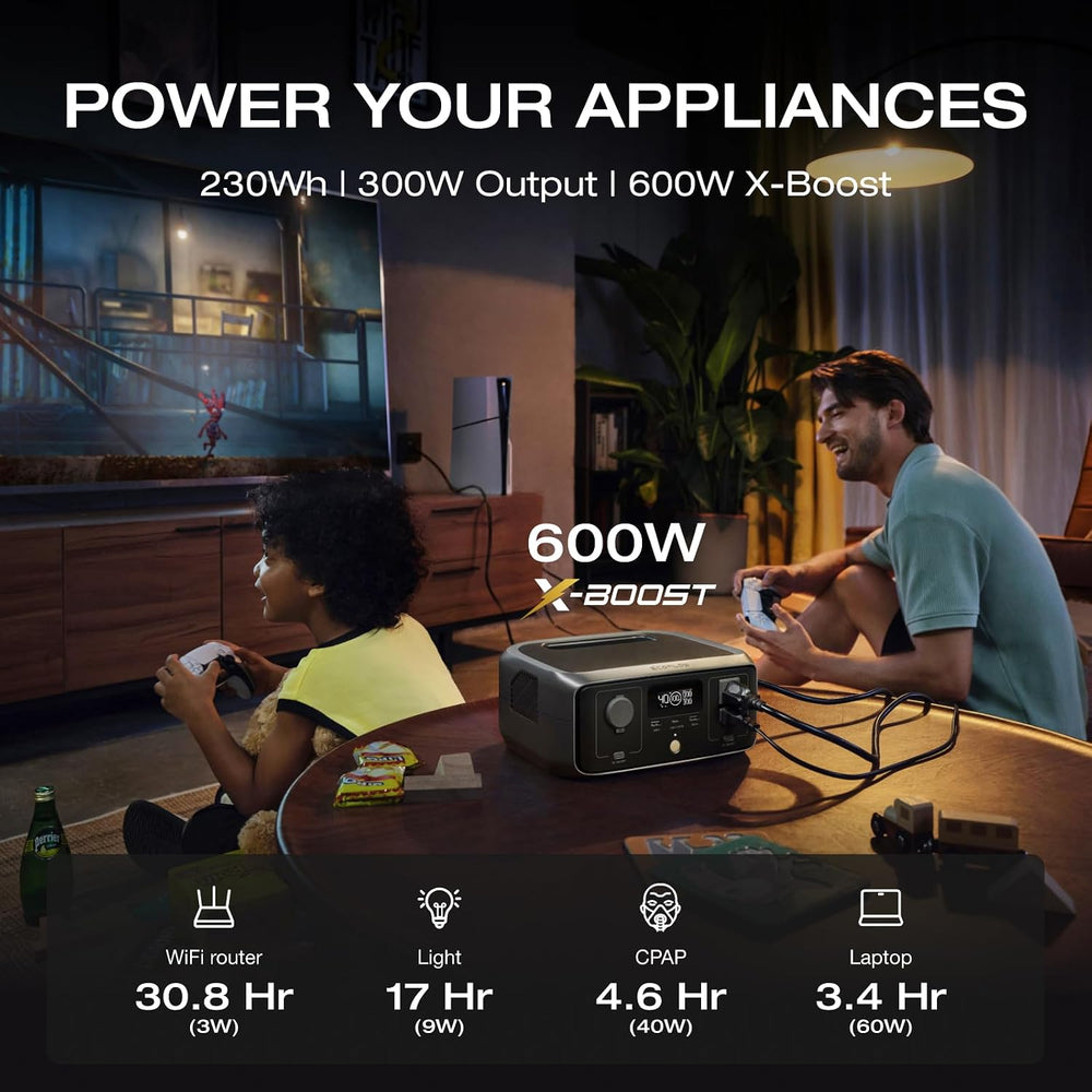 EF ECOFLOW Portable Power Station RIVER 3 230,230 Wh,550W Up to 600W