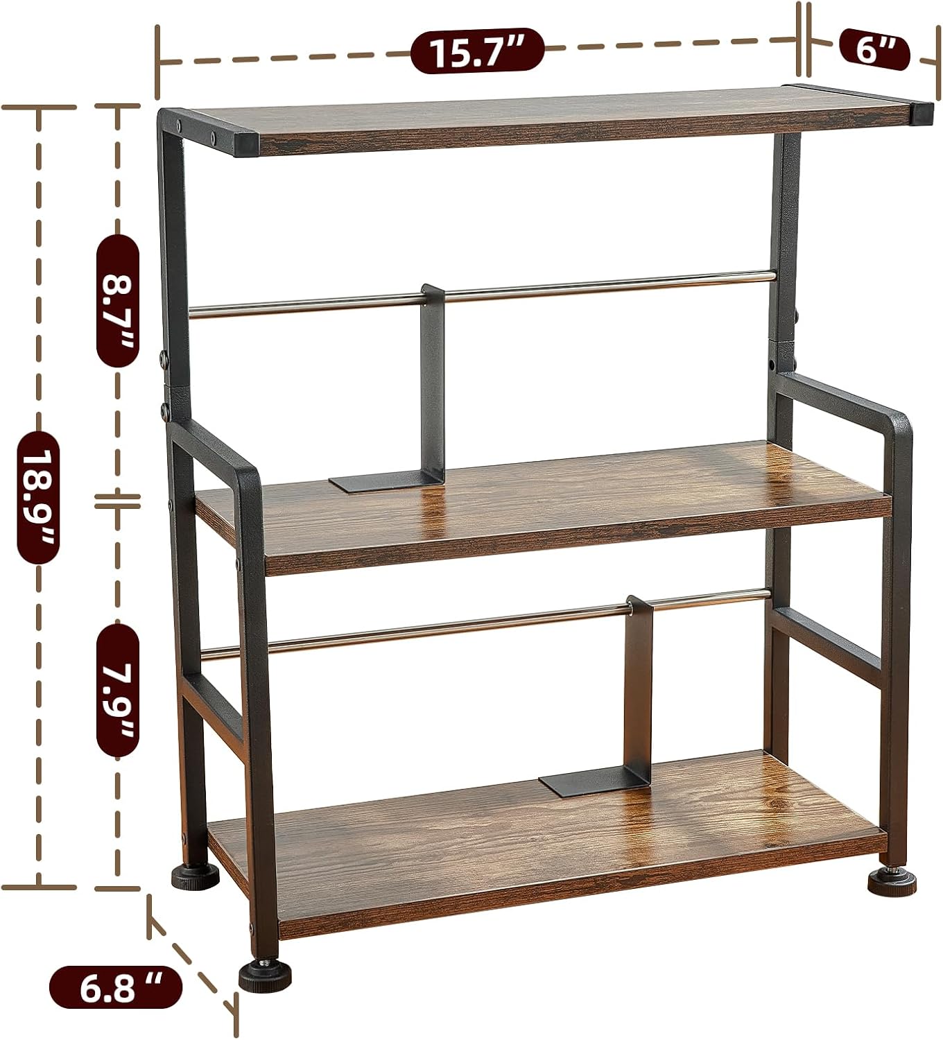 CD Storage Rack, 3-tier CD Holder for Coutertop, Wooden CD Organizer, DVD Storage Shelf, Holds Up to 70 Standard CD, Adjustable CDs Dividers, Multi-Purpose Media Storage for CD DVDs Games Books