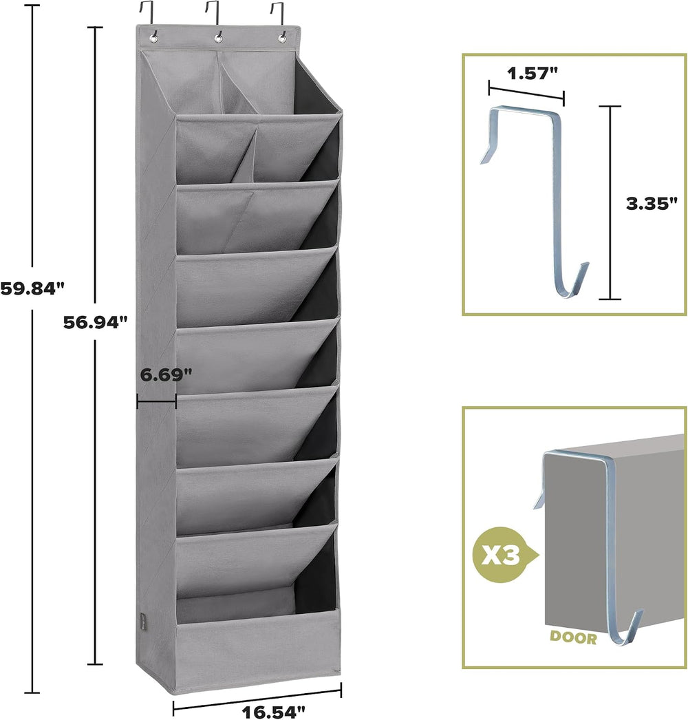6 Pack Shoe Organizer with 6 Extra Large Pockets and 4 Large Pocket, Over the...