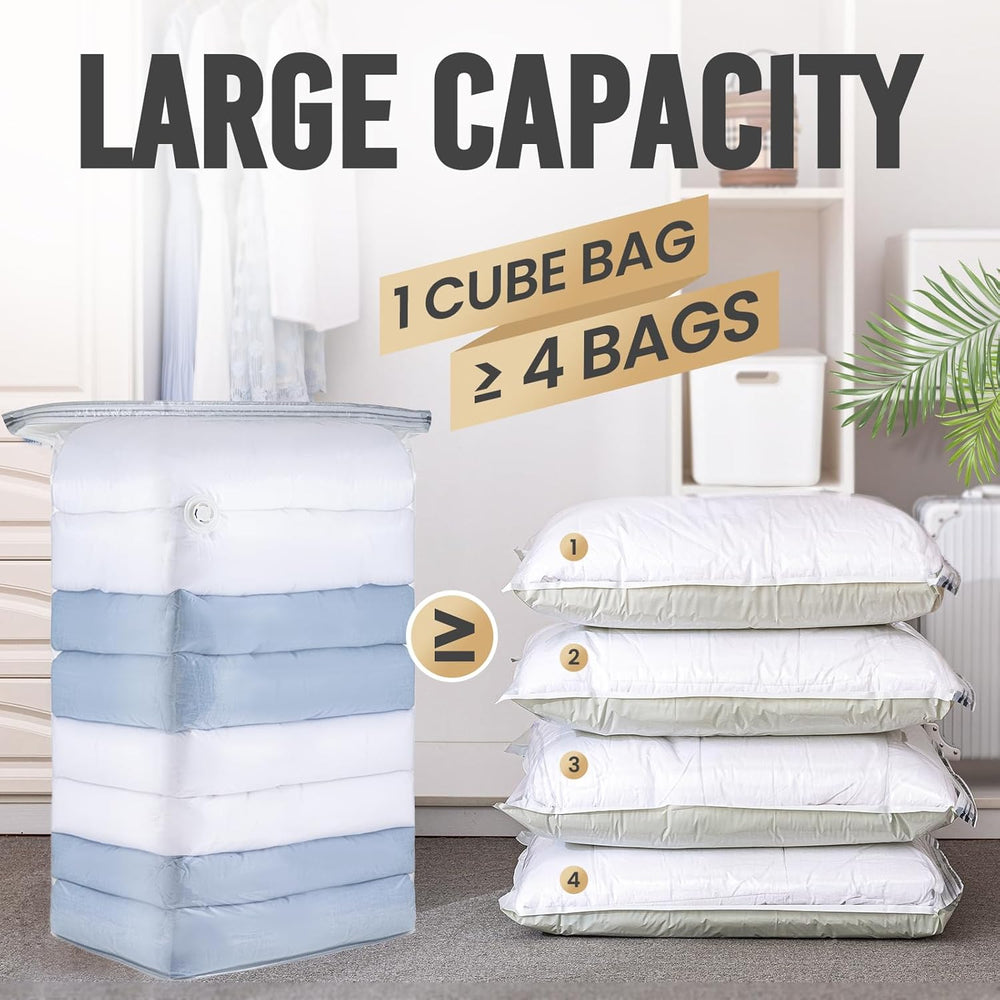 TAILI 10 Pack Vacuum Storage Bags, Space Saver Bags, Jumbo Cube 31x40x15 Inch...