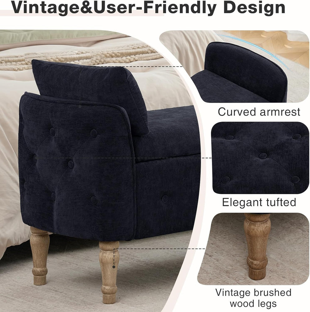 67'' King Size Storage Bench for Bedroom End of Bed,Linen Bedroom Ben...
