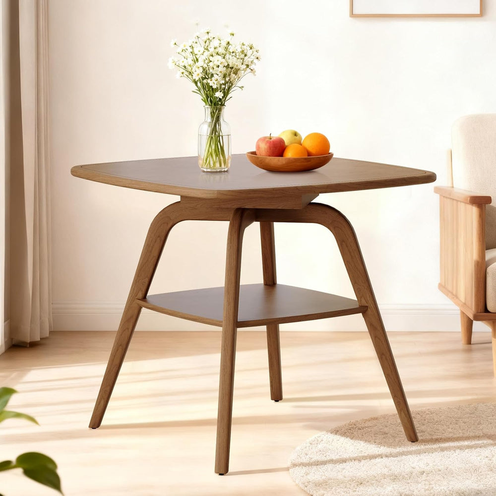 29.5" Square Dining Table for Small Spaces-Solid Wood Frame with Scratch...