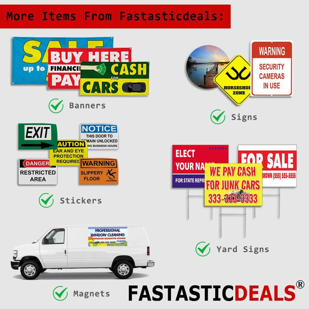 Custom Vinyl Banner Commercial Property For Lease 4 Grommets 24x48Inches