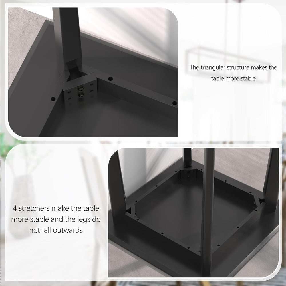 27.5 inch Bar Table and Chairs Set, Solid Wood Bar Height Pub Table and Chair...