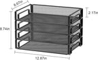 Samstar 4 Pack Stackable Letter Paper Tray, Desk File Organizer Paper Sorter for Letter/A4 Size Folders Documents, Mesh Made