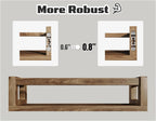 Upgraded Thick Floating Shelves - Multi-Use Wall-Mounted Bookshelves for Kids and Nursery, Ideal for Books, Toys, Spice Rack, Decor - Drak Walnut Brown