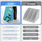 Acrylic Paper Tray Stackable Letter Organizers, Clear Paper Tray Desk Organizer, 3-Tier, Desk A4 File Holder for Office Document Desktop File Tray-2pack