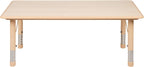 Flash Furniture Wren Adjustable Classroom Activity Table for School and Home, Plastic Activity Table for Kids, 23.625" W x 47.25" L, Natural