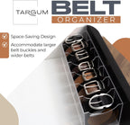 Targum Extra-Wide Belt Organizer for Large Buckles – 7-Compartment Clear Acrylic Belt Holder for Closet, Drawer & Dresser Storage