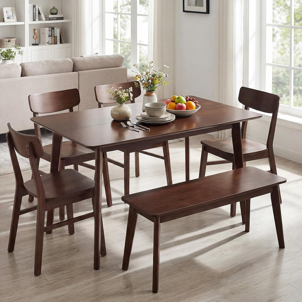 Giantex Dining Table for 4, 47" Rectangular Wooden Kitchen Table with So...
