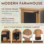 Outdoor Storage Cabinet, 62" Tall Thin Garden Cabinet with Adjustable Shelf and Weather-Resistant Design Farmhouse Accent Cupboard for Patio, Garden, Yard or Porch (18" L x 18" W x 62" H)
