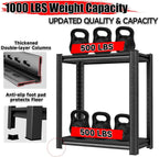 Garage Storage Shelves,5 Tier Shelving Unit, 40 inch Wide, 18” Deep, 78” Tall Organizer Metal Shelf for Basement/Laundry/Pantry Heavy Duty, Adjustable,Easy to Install (2Tier-14"W X12"DX22"H -UPDATE)