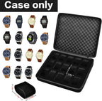 Comecase 15 Slots Watch Box Organizer/Men Watch Display Storage Case Fits All Wristwatches and Smart Watches up to 42mm - Black