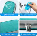 YOUSHARES Insulin Cooler Travel Case TSA Approved Medication Diabetic Supplies Cooler For Travel Refrigerated Medicine Organizer Bag With 2 Ice Pack