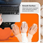 Large Cute Black Cat Mouse Pad, Extended Desk Mat with Non-Slip Base – 31.5 x 11.8 in – Cartoon Kittens in Orange Cup Design, Stitched Edges, Waterproof Gaming Keyboard Pad for Office & Home