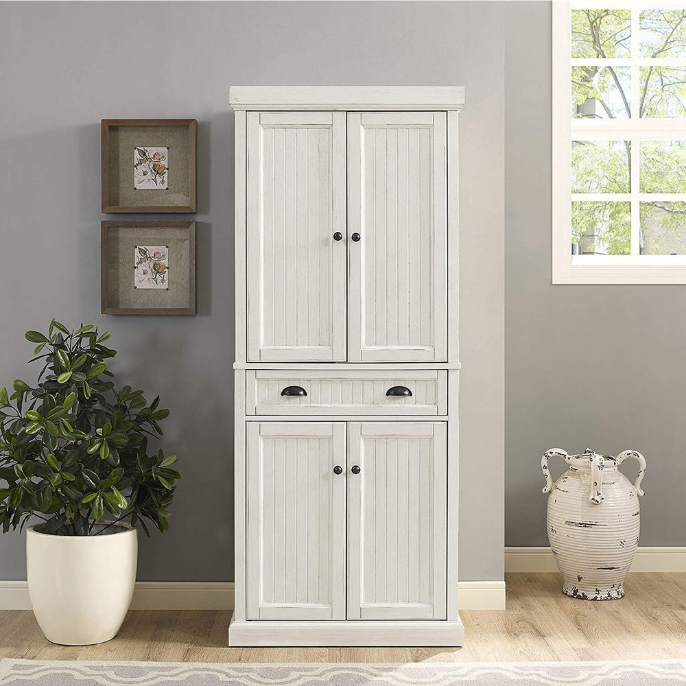 Maykoosh Kitchen Pantry Cabinet - Large Storage, Adjustable Shelves, Distress...