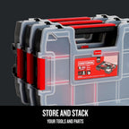 CRAFTSMAN Storage Organizer,Small Parts Organizer with 10-Compartments,Lid Includes Secure Latch (CMST60964M), (Pack of 6)