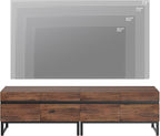 WAMPAT Modern TV Stand for TVs Up to 75 Inch, 2-in-1 Entertainment Center Media Console with Storage Cabinets, TV Console for Living Room, Brown
