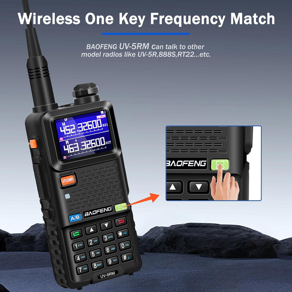 BAOFENG UV-5RM Ham Radio Handheld 10W Walkie Talkies Long Range 2 Pack