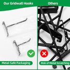 Gridwall Hooks 4 Inch, 100 Pack Grid Wall Hooks, Grid Panel Hooks and Hangers for Retail, Craft Shows, Home Setup, and Customized Display(Black)