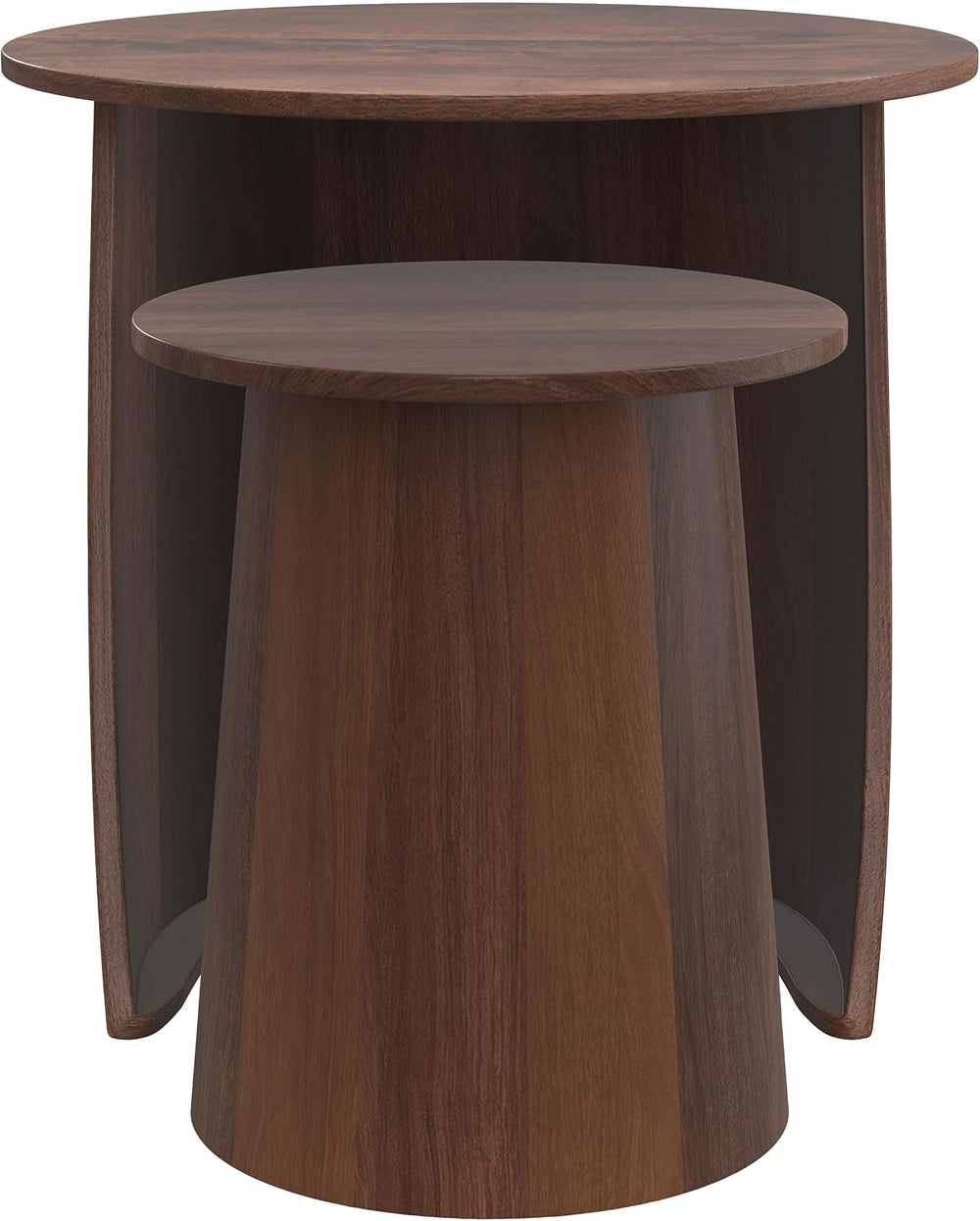 Coaster Home Furnishings - Yency - Mango Wood - 2-Piece Round Nesting Tables ...