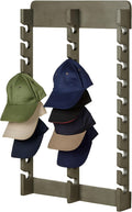Touch of Class Wooden Ball Cap Display Wall Rack - Gray - Triple, 30 Slots - Baseball Hat Display - Made of Wood - Class Racks for Hats - Organizer for Bedroom, Living Room, Entryway