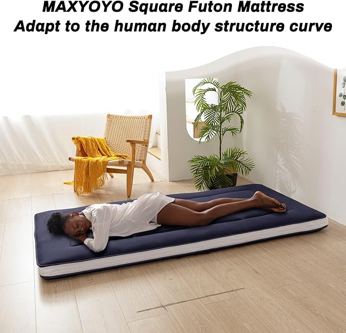 MAXYOYO Japanese Floor Mattress Futon Mattress Twin Bed Mattress, Single Matt...