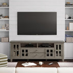 SIMPLIHOME Artisan SOLID WOOD 72 Inch Wide Transitional TV Media Stand in Natural Aged Brown for TVs up to 80 Inch, For the Living Room and Entertainment Center