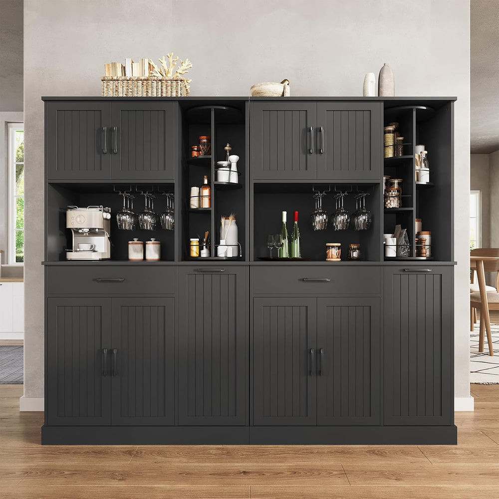 Pantry Cabinet, 67.7" Tall Kitchen Pantry Storage Cabinet with 360° Rota...