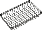 4 Tier Shelf Wire Shelving Unit Adjustable Storage Shelves Big Basket Rack Standing Units for Kitchen Closet Laundry Bathroom Organizers Metal Pantry Mesh 10" D x 16" W x 55" H Black