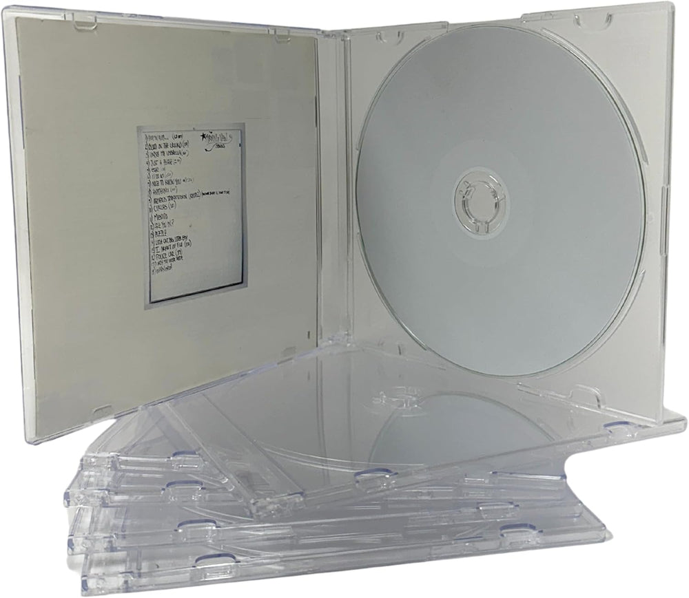 mediaxpo Premium Slim Clear Jewel Cases - Protect and Showcase Your CDs - Sli...