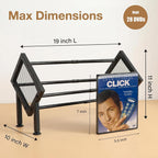 PUTNATRURE DVD Blu ray Rack, Expandable Media Shelf Holds 36 DVD Cases, Compact Display Organizer for Video Games and Movies, Black