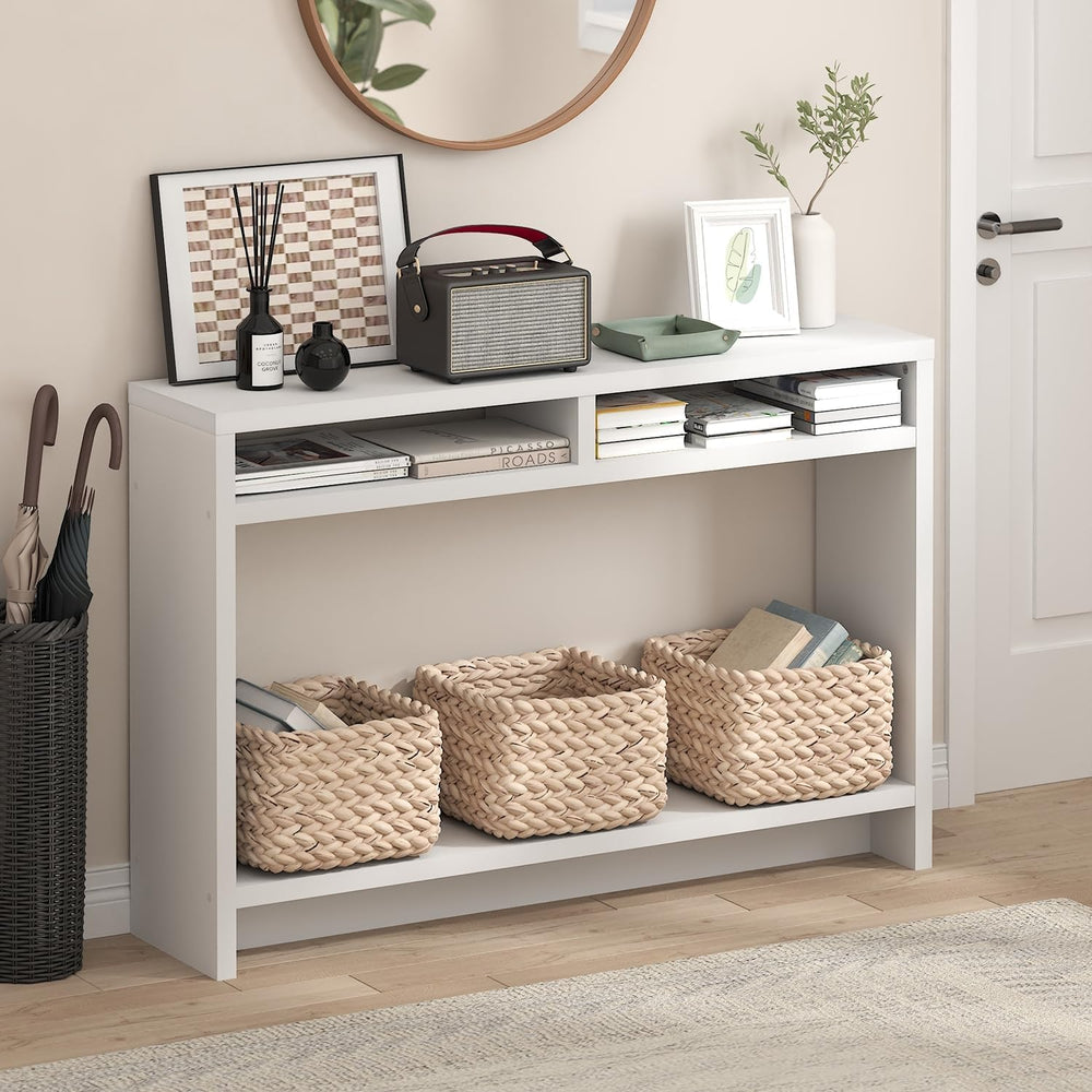 Furinno Viola Entryway Table, 3-Tier Narrow Console Table with Extra Thick Fr...