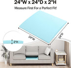 Tromlycs Couch Cushion Support for Sagging Cushions Sofa Seat Support Under Arched Foam Sag Repair 24x24 inch Blue, Set of 2